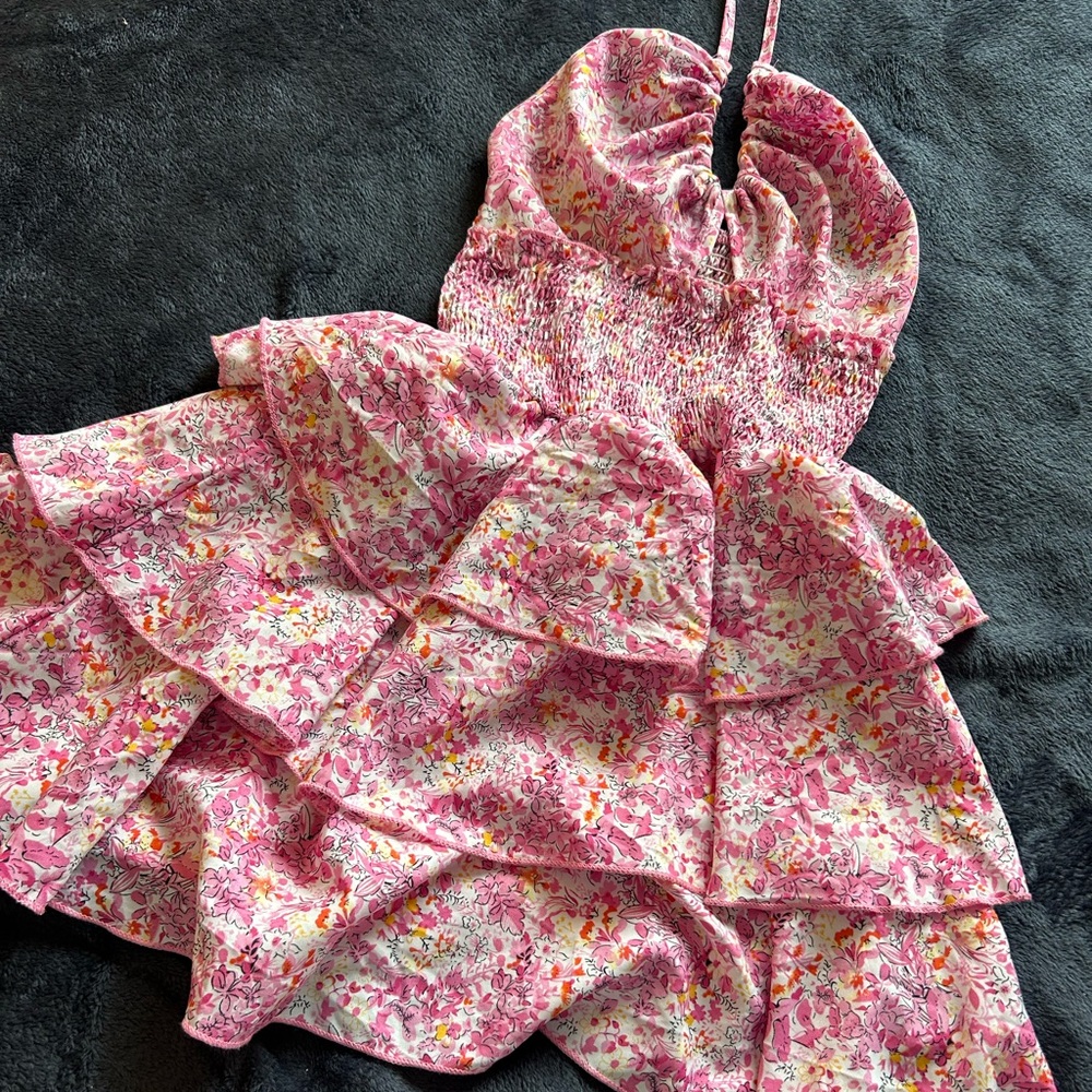 Pink Floral Dress